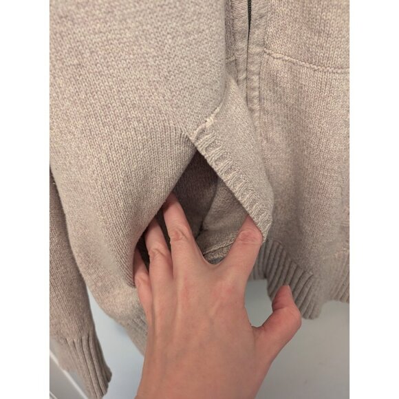 Lady Hathaway Gray/Heather Zip Sweater with Nordic Pattern, Size LG, EUC - Picture 4 of 7